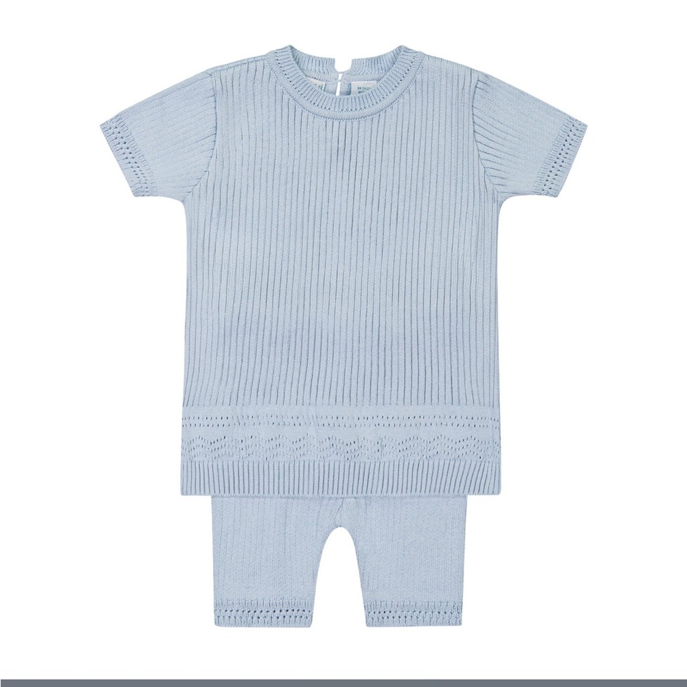 Kids Blue Knit Matching Set